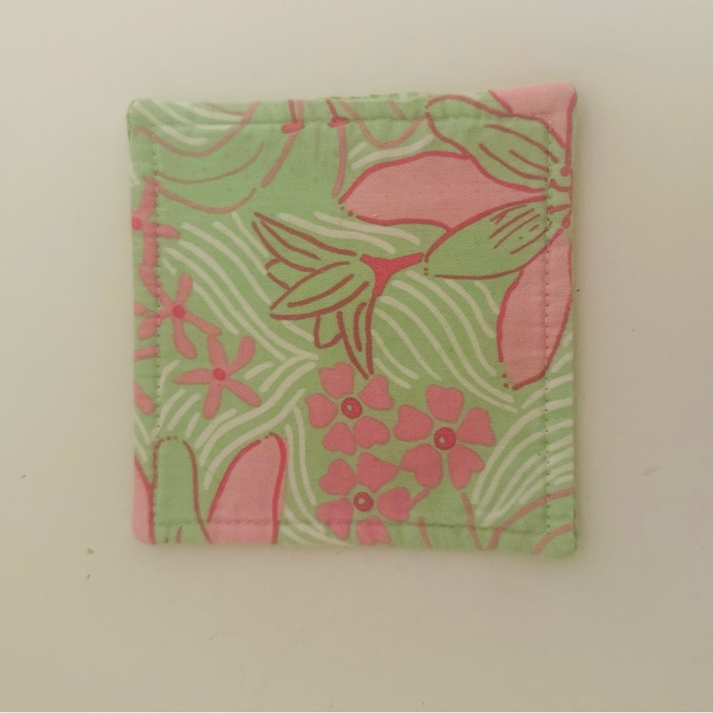 Lilly Pulitzer Coaster Fabric Drink Coaster Handmade Preppy Coastal Beachy Decor